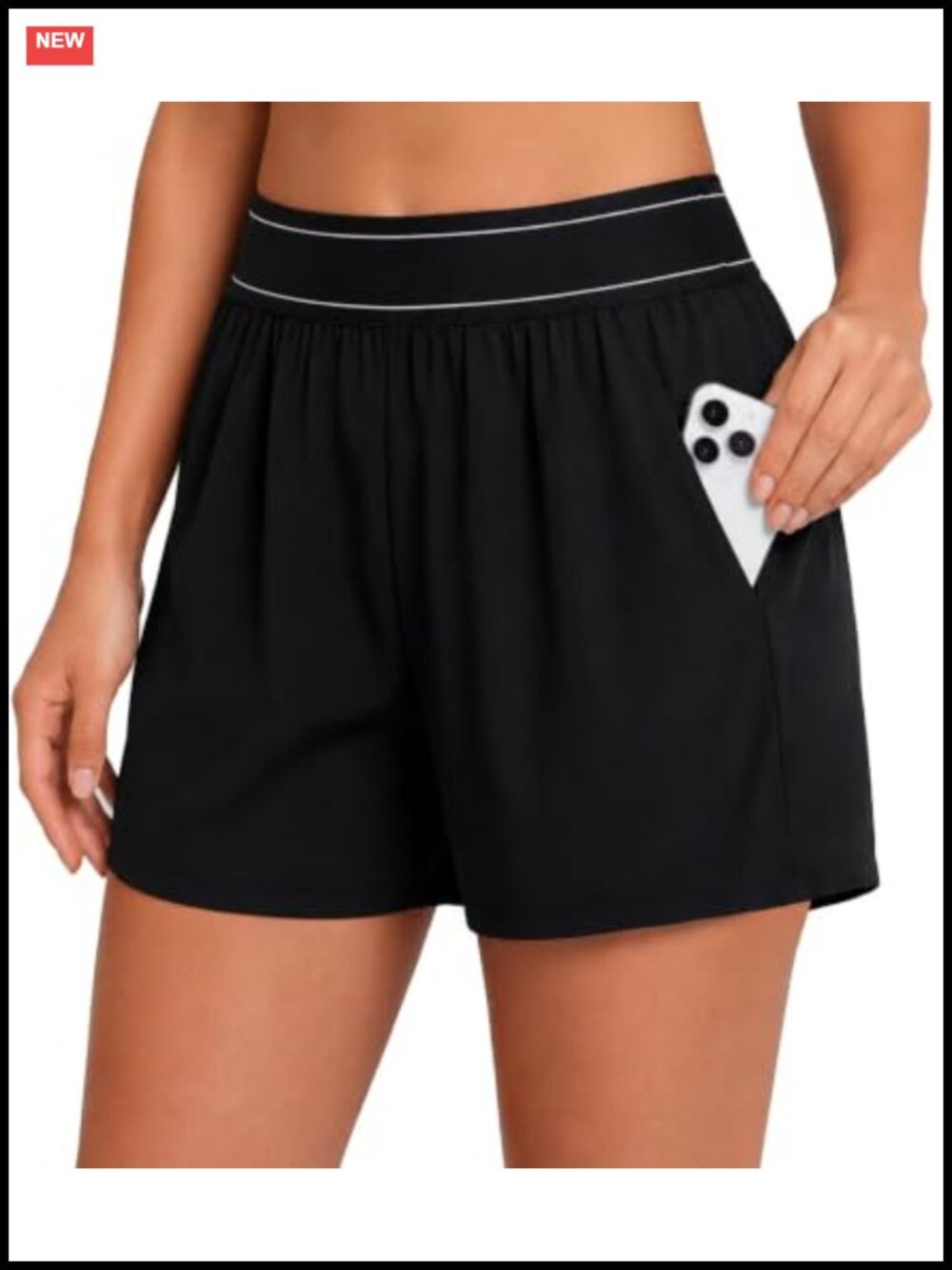 Women's Athletic Running Shorts with Pockets Quick Dry 4-Way Stretch